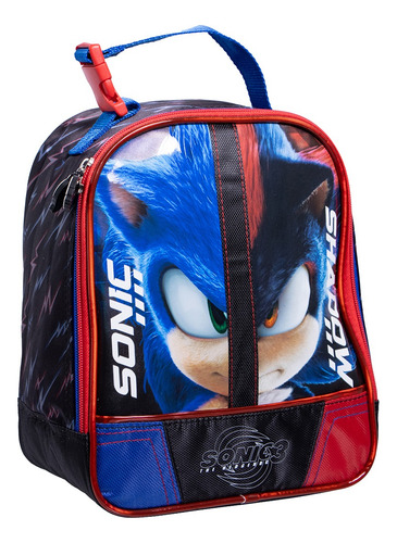 Kit Mochila Sonic Shadow Lonchera Lapicera Original Primaria Azul Azul