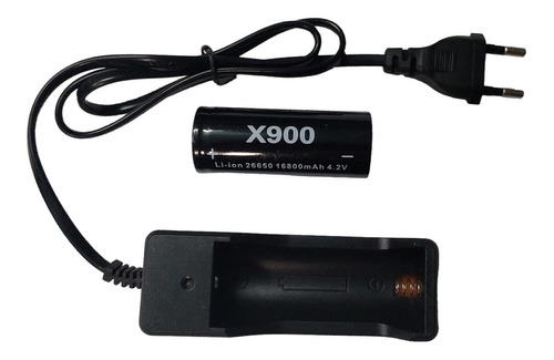 Carregador + Baterias X900 26650mah 4.2v 16800mah Saída Usb