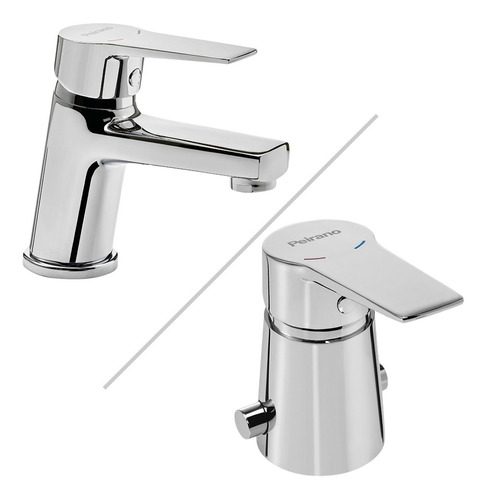 Set Griferia Baño Lavatorio Baja Bidet Ducha Peirano Mora  