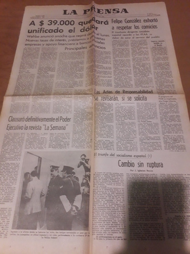 Diario La Prensa 30 10 1982 Clausura Revista La Semana Malvi