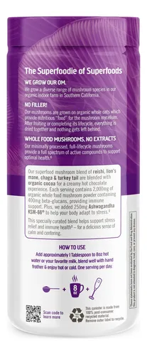 Mezcla De Hongos Con Mezcla De Chocolate Caliente Superfood,