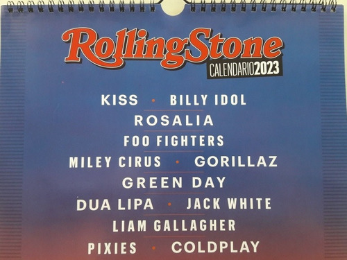 Calendario 2023 Revista Rolling Stone