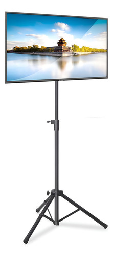 Pyle soporte plegable para TV LCD LED de hasta 32” - tripie portátil con altura ajustable, capacidad de 10 kg, compatible 200x200, 220x220