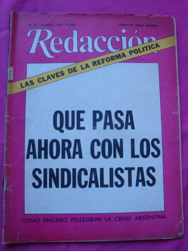 Revista Redaccion N° 42 Agost1976 Supl Cambio Social Reforma