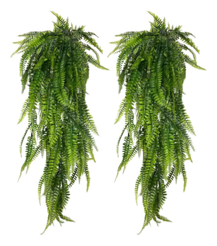2 Pendentes De Samambaia Artificial Jardim Vertical Folhagem