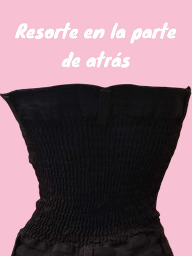Palazzo Cargo Strapless De Mezclilla Stretch Multi Bolsas