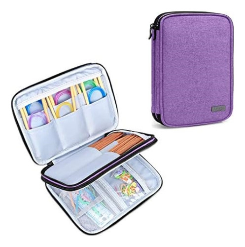 Estuche Cartuchera P/agujas Tejer All In One 8´´ Morado