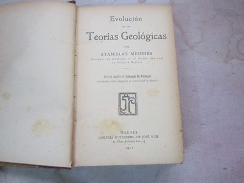 Teorias Geologicas - Stanislas Meunier - Ed: Madrid