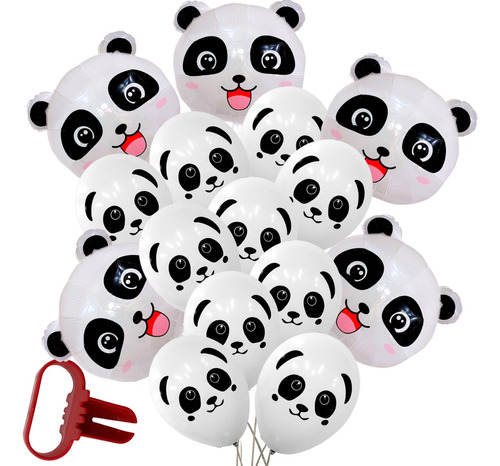 Combo Cumpleaños Decoración Globos Panda  