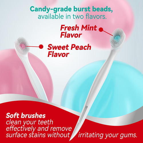 Mini Cepillos De Dientes Desechables Con Pasta Y Púas 24 Uni Color
