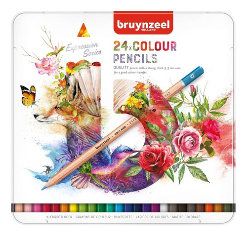 Lapices Bruynzeel Expression Series Estuche Metal X24