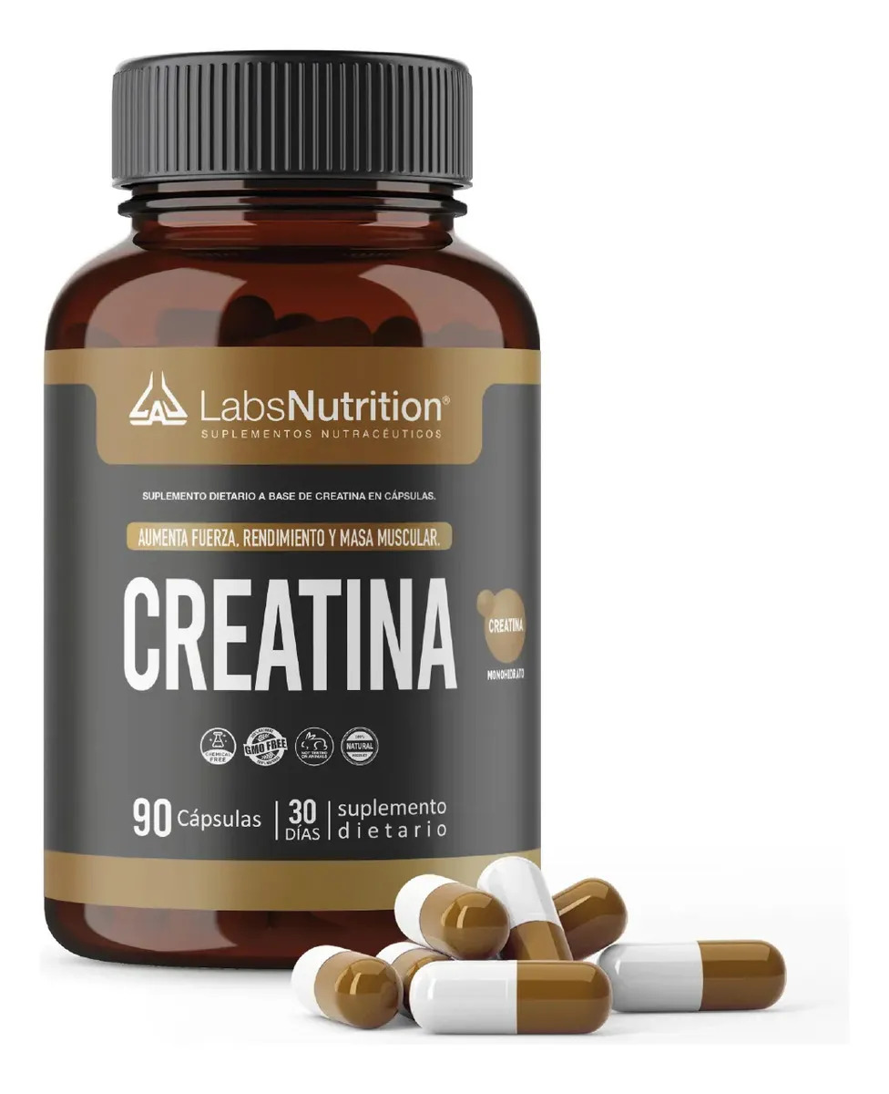 Creatina monohidratada Labs Nutrition en cápsula Sin sabor de 60 un