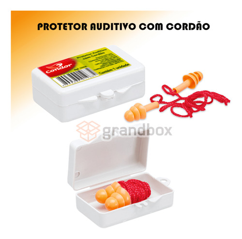 Protetor Auditivo De Silicone Com Cordão 70cm Condor