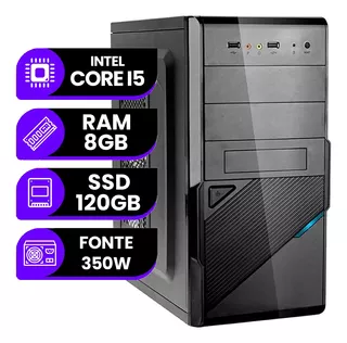 Computador Pc Cpu, Intel Core I5 11500t, 8gb Ram, Ssd 120gb