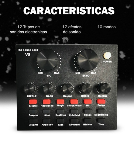 Imagen 5 de 10 de Set Microfono Condensador Mezcladora Bluetooth Celular Pc