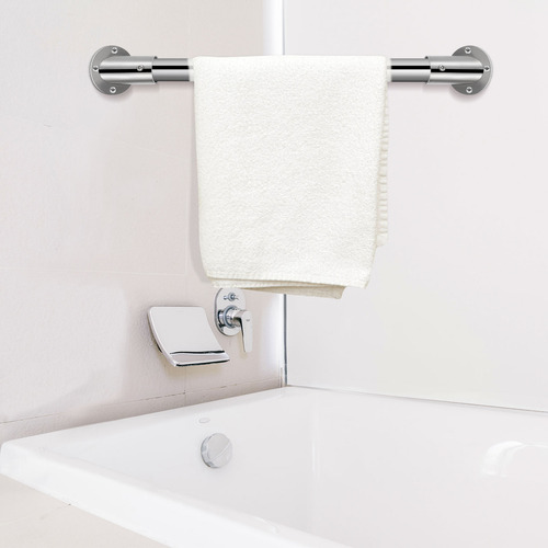 Cortina De Ducha De Acero Inoxidable Con Soporte Para Barra