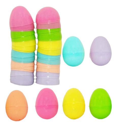 \ 48x Huevos De Pascua Vacíos Rellenables, Huevos Coloridos