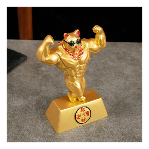 Estatuilla China De Gato De La Suerte Mano Músculo Brazo