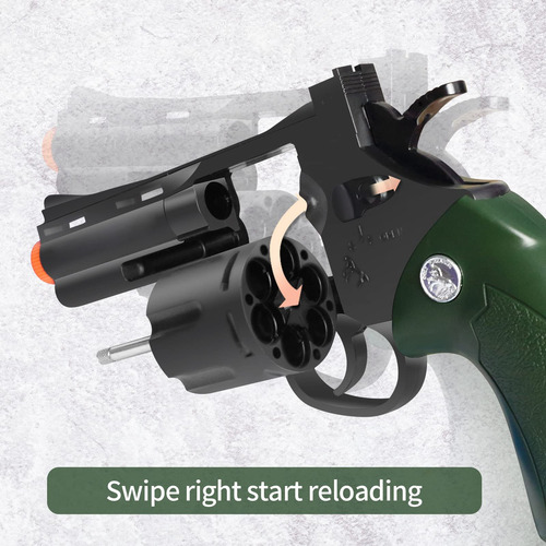 Toy Revolver Yhwslyz Eva Soft Bullets Cap Gun W/ 24 Bullets