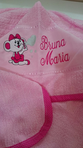 Toalha Banho C Touca/capuz Personalizada Lilica Com Nome