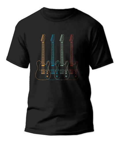 Playera De Guitarras Eléctrica Fender Telecaster Siluetas