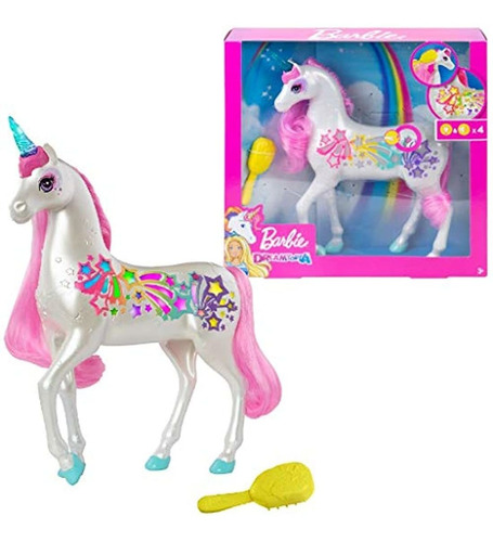 Barbie Dreamtopia Brush 'n Sparkle Unicornio Con Luces Y Son