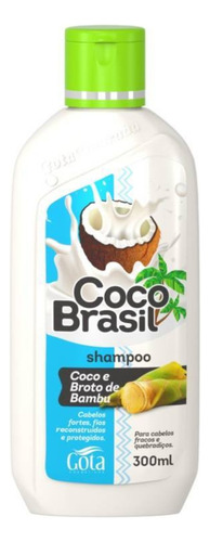 Kit Gota Coco Bambu Shampoo Condicionador Creme Sem Enxague