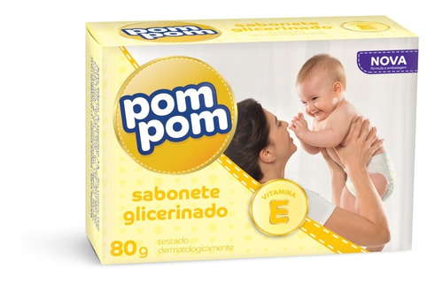 Kit Sabonete Pom Pom Glicerinado 80g - 4 Unidades