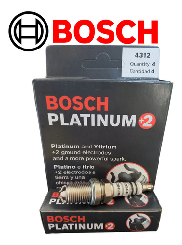 Bujía Bosch Antienchumbe Doble Platinum 2 Electrodo Universa
