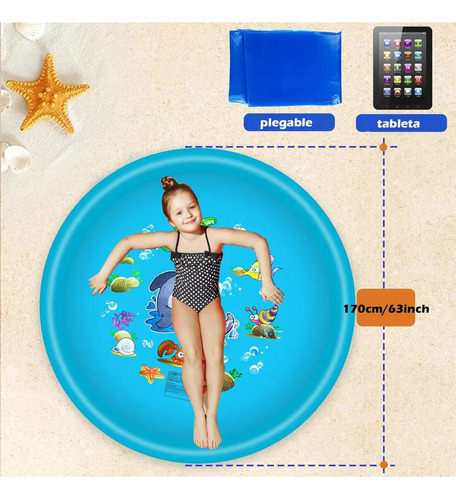 Alberca Inflable Para Bebé Con Rociador 170 Cm