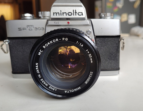 Camara Analogica Minolta Srt 303 Lente 1 1,4 Rokkor Negro (Usado)