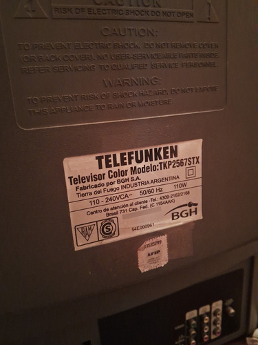 Televisor Antiguo Telefunken 25 Pulgadas Pantalla Plana (Usado)