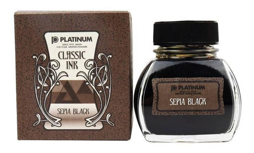 Tinta Para Caneta Tinteiro Platinum Sepia Black 60ml