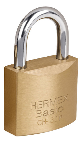 Candado Hermex Hierro Latonado Chb-30p