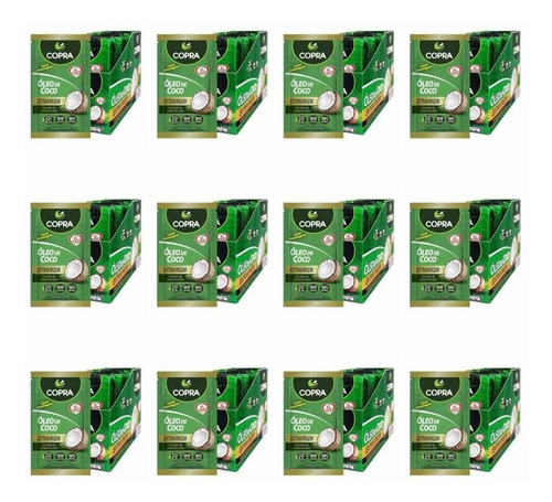 Copra Óleo De Coco Extra Virgem Sachê 40x15ml (kit C/12)