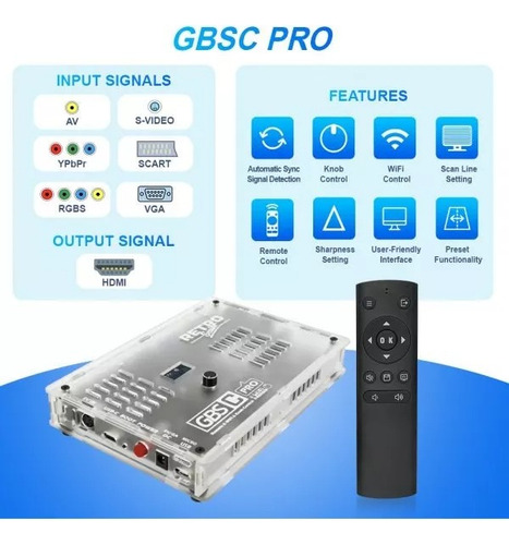 Gbs Control Pro Retroscaler Conversor De Vídeo Para Hdmi