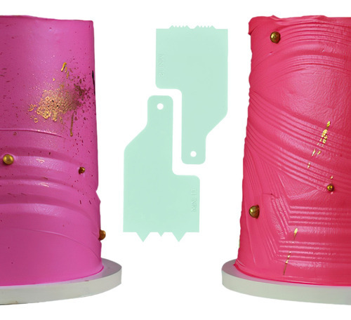 Carimbo 2 Mini Espátula Decorativa Mod. 6 P/ Decoração Torta Cor Verde Tiffany Mini Espátula Decorativa Modelo 6