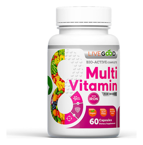Livegood Multivitamínico Mujeres Con Hierro 60 Cápsulas