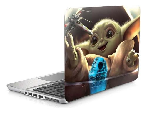 Skin Adesivo Para Notebook 15 Wide Baby Yoda Star Wars B1