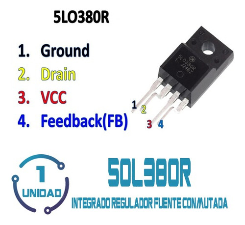 1 Circuito Integrado 50l380r Regulador Fuente Conmutada