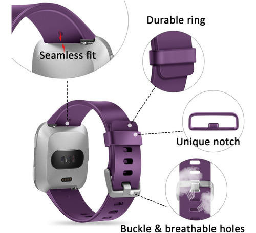 Correa Wepro, Compatible Con Reloj Fitbit Versa 2/lite Ci Aa