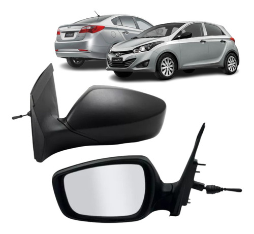Espelho Retrovisor Hyundai Hb20 2012 A 2018 Controle Manual