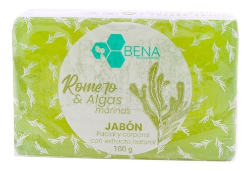 Jabon Artesanal Romero Y Algas Marinas Antioxidante Bena