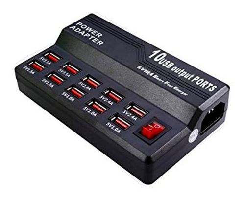 Estación De Carga Fast Usb 10 Puertos Hub Multi Carga Rapida