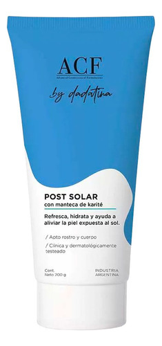 Acf By Dadatina Post Solar Camuflaje Uv Hidratante Refresca