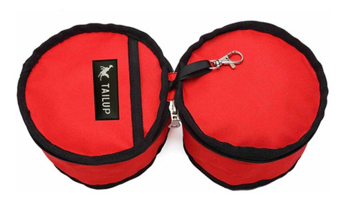 Plato Croquetas Para Perro Plegable Viaje Agua Bowl Color Rojo