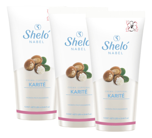 Crema Corporal Karite Shelo Nabel® 250ml. 3 Piezas