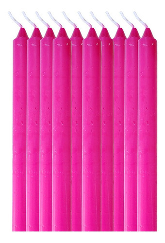 2 Kg De Vela Palito - 33 Velas Magenta De 18cm - Quilo