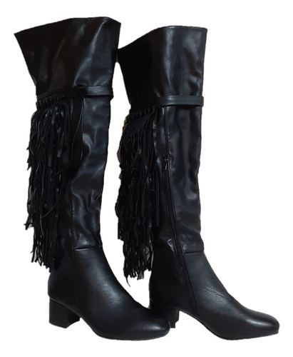 Botas Mosqueteras Alta Flequillo Mujer 36 Olivia Miller