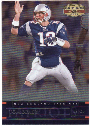 2007 Gridiron Gear Tom Brady New England Patriots